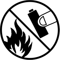 Do not dispose in fire battery safety icon