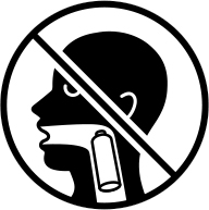 Do not swallow batteries safety icon