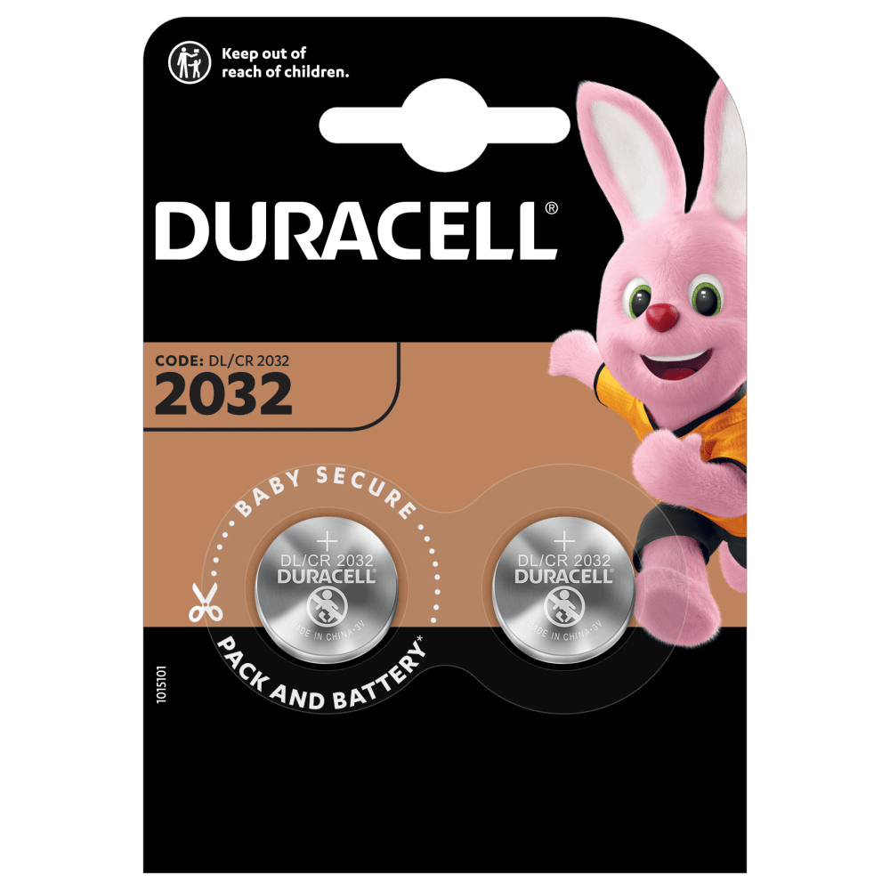 Duracell Lithium Coin 2032 Batteries in 2 piece pack