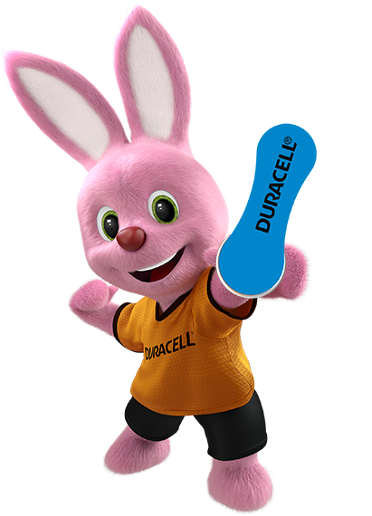 Bunny introducing Duracell hearing aids batteries size 675