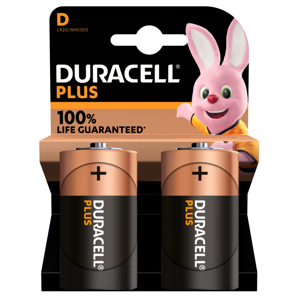 Duracell Ultra D batteries 1.5V in a 2 piece pack