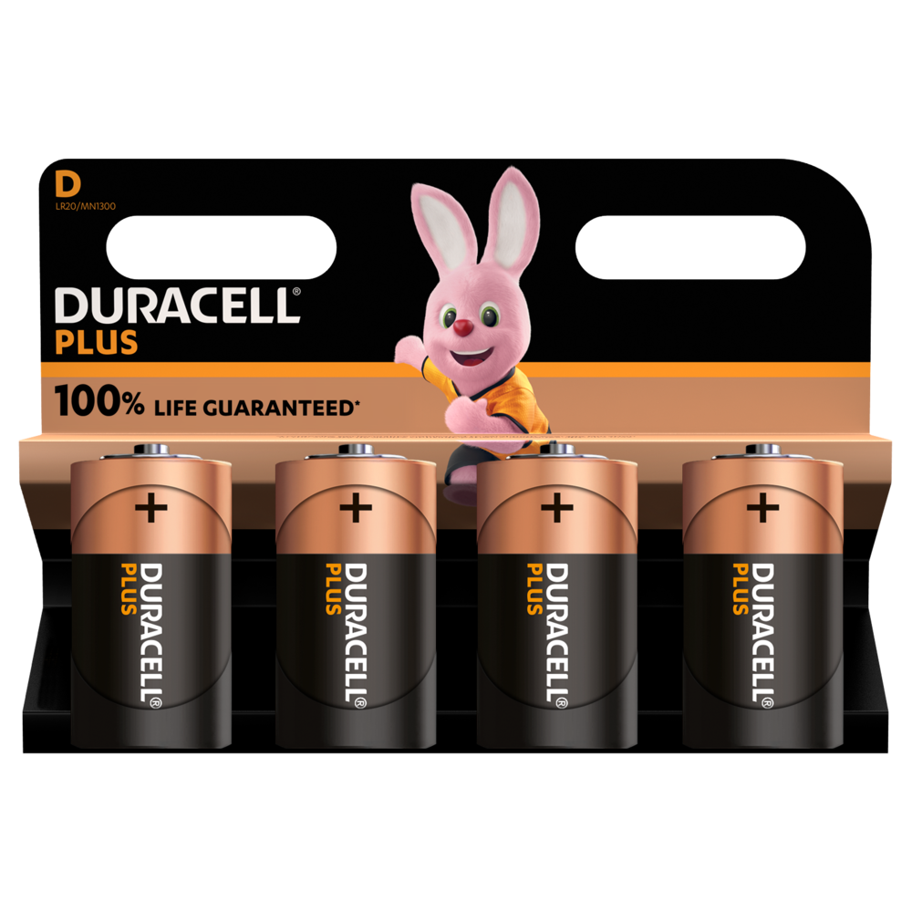 Duracell Ultra D batteries 1.5V in a 4 piece pack